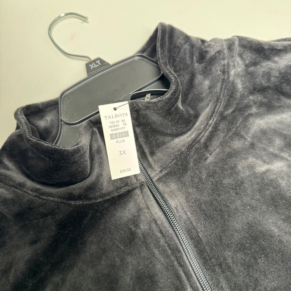 Chico’s basic velvet jacket size 3X black full zipper nwt - Picture 4 of 8